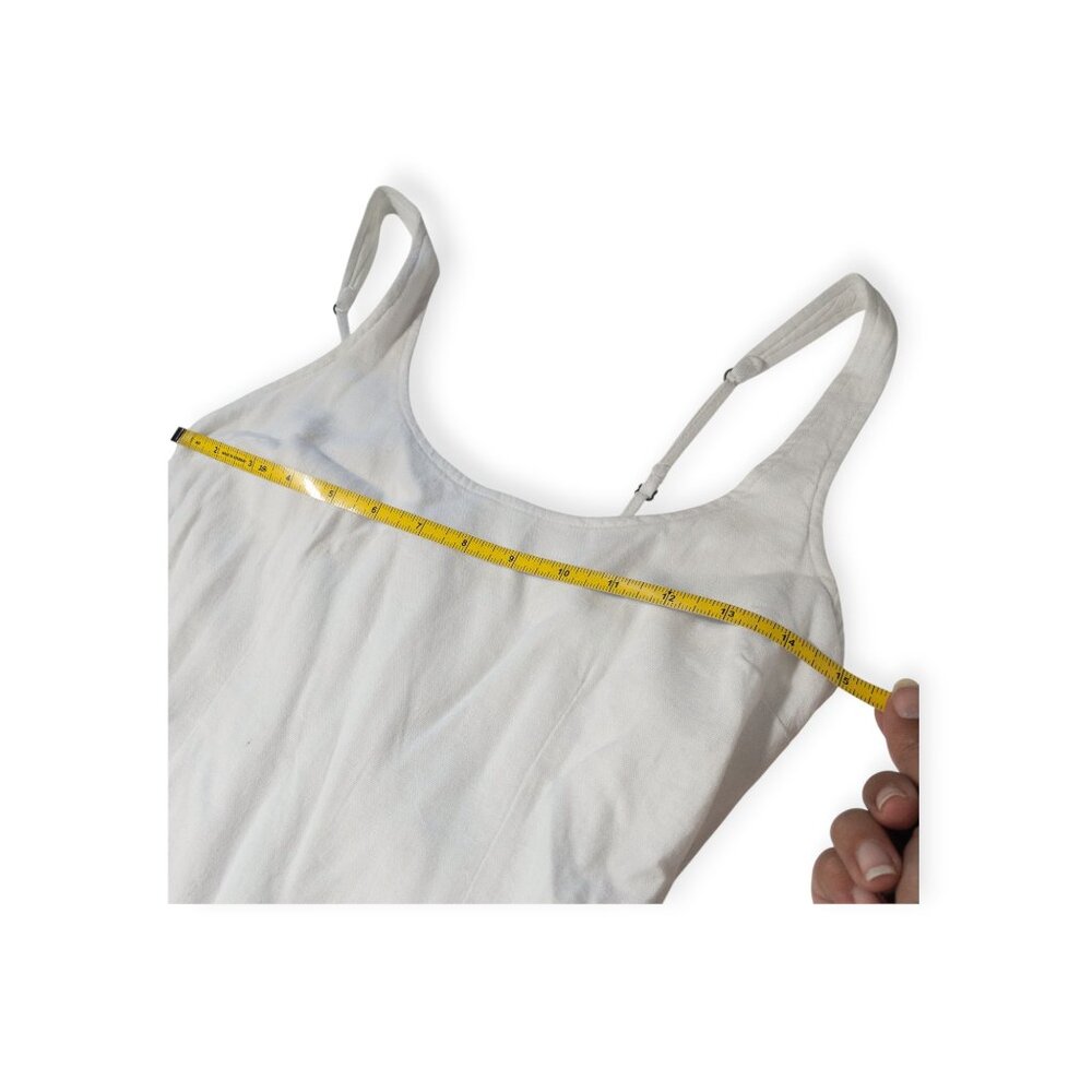 Abercrombie and Fitch White Thin Strap Dress SZ XS Tie Waist Bridal Mini - Picture 5 of 10